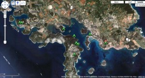 map campsites in Istria